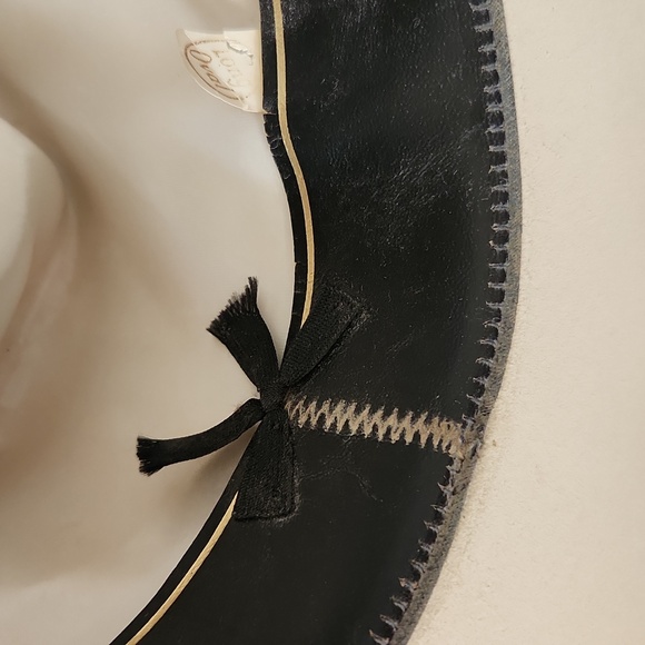 Vintage Bailey 40X Beaver Tall Crown Western Cowboy Hat 7 1/4 - Picture 10 of 14